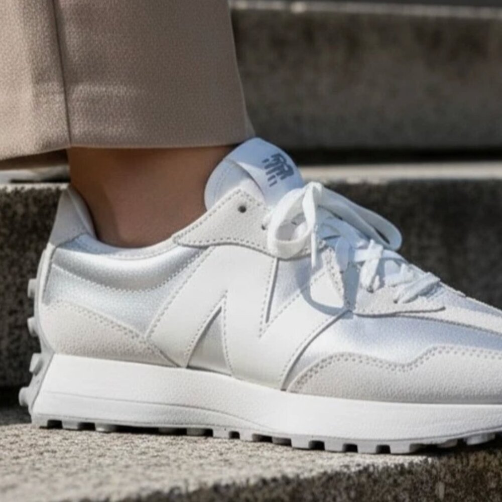New Balance 327 Casual Women Sneakers Shoes Athletic Silver White ⚡️size 9 ⚡️ - Picture 10 of 10